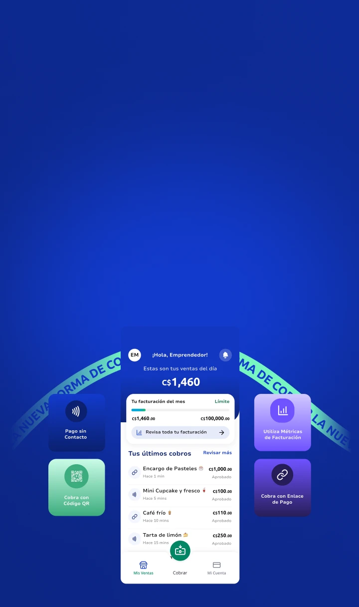 Recibe pagos desde tu cel