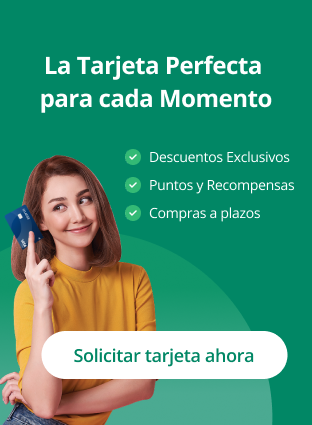 mujer feliz sosteniendo tarjeta de crédito LAFISE