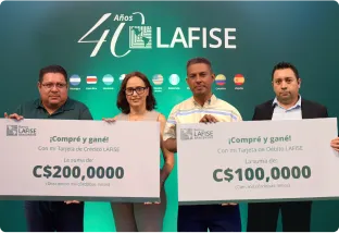 Ganadores de la promoción Compra y gana con tus tarjetas LAFISE
