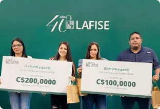 Ganadores de la promoción Compra y gana con tus tarjetas LAFISE