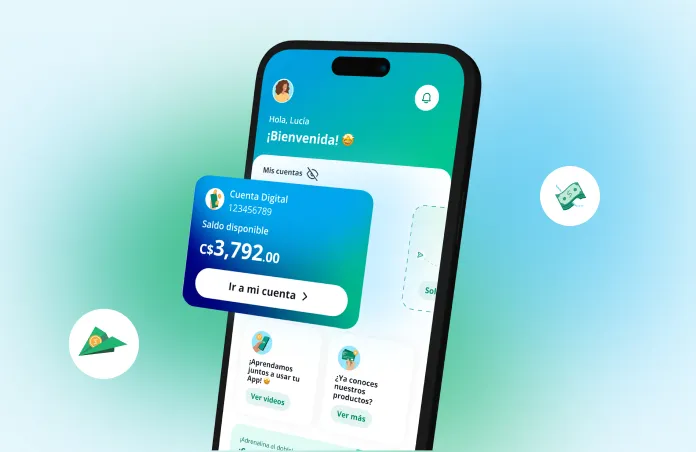 Pantalla de la app LAFISE Digital