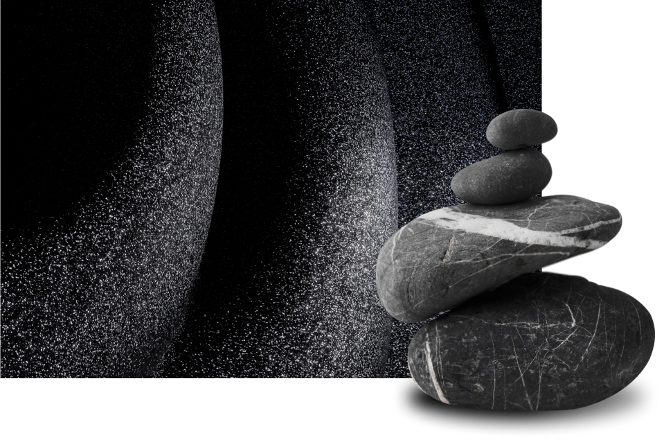 Piedras zen equilibradas