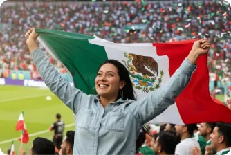 Fanática en México en la Copa Mundial de la FIFA 2026™ por Banco LAFISE