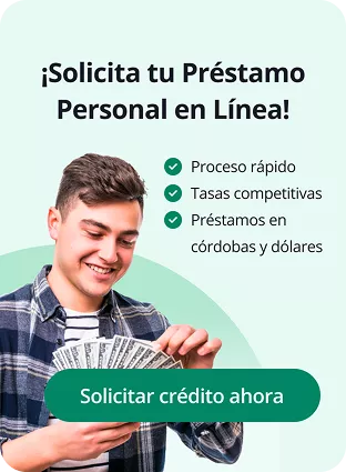 Hombre feliz con préstamo personal en línea de LAFISE