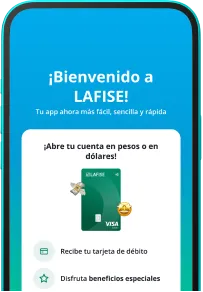 Vista de la pantalla principal del formulario LAFISE Digital