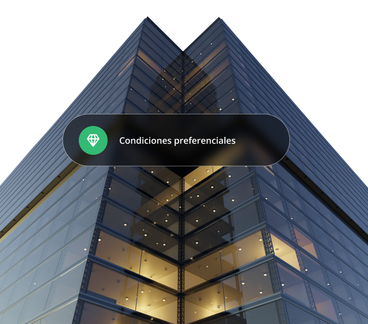 Edificio que representa solidez y financiera