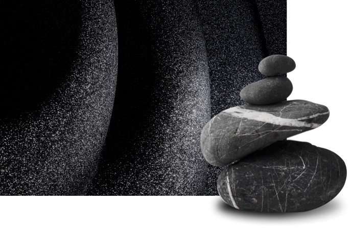 Piedras zen equilibradas