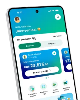 Celular con el app LAFISE Digital