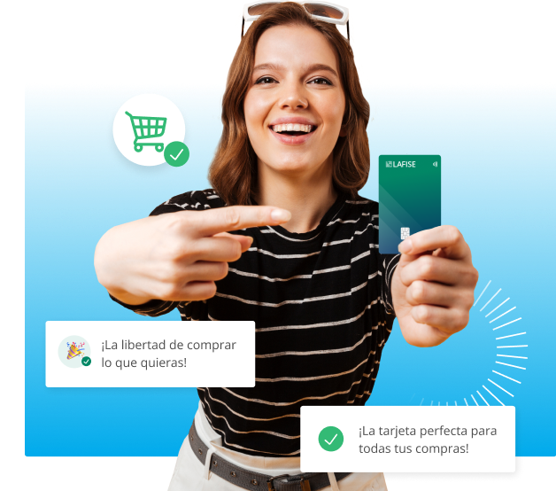 Mujer con tarjeta mastercard en sus manos